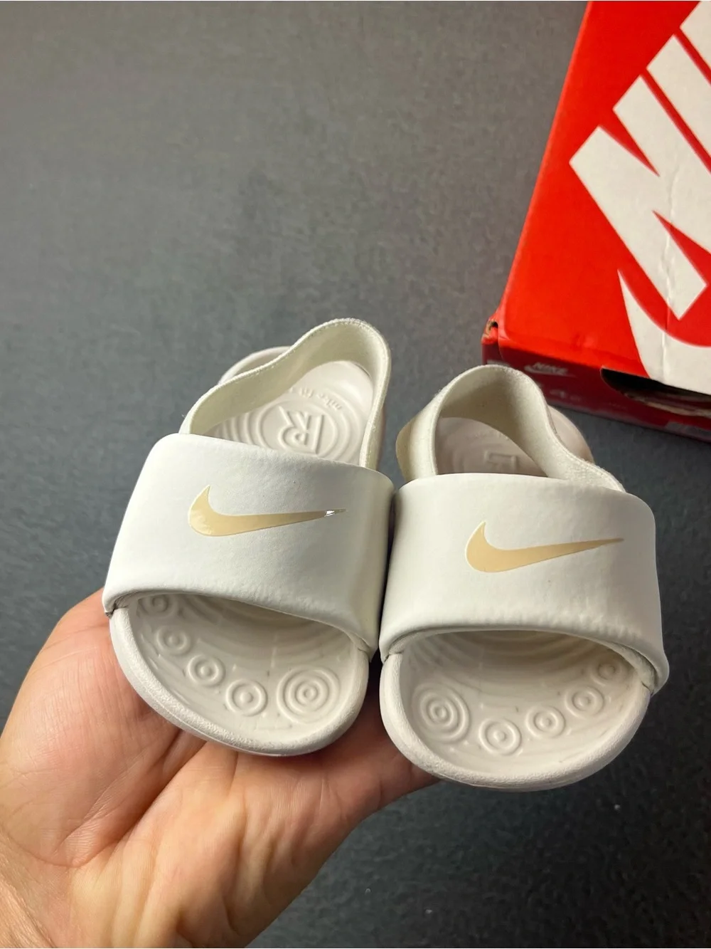 Nike Kawa Slide TD Phantom/Sandrift Size: 4C